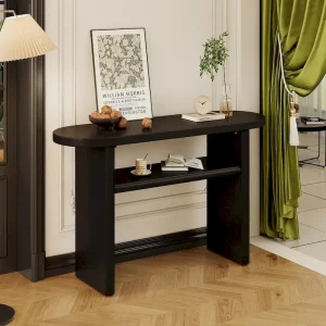 47,80 Tavolo Consolle Moderno in Legno con Ripiano