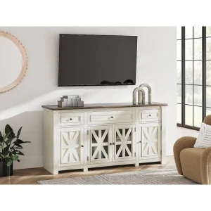 Mobile TV Signature Design by Ashley Bolanburg bianco/grigio 73 per TV fino a 83 - 72,5 L x 20,25 P x 36,13 H