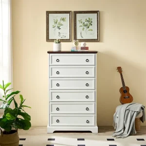 Comò moderno a 6 cassetti, organizer per armadio da camera da letto